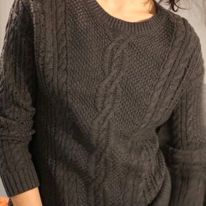 Dark Gray knit cotton sweater